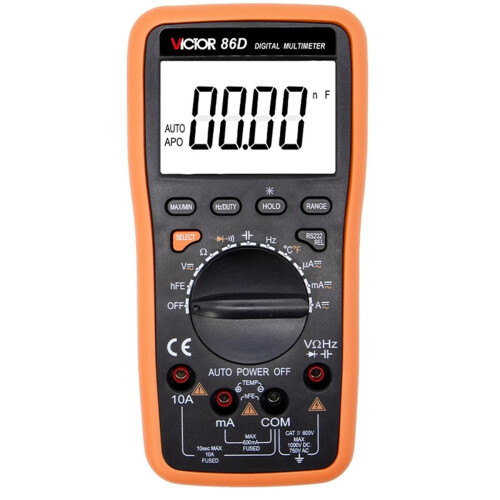 86D 5999 Counts High Accuracy Auto Range True RMS Pocket Digital Multimeter with USB Interface