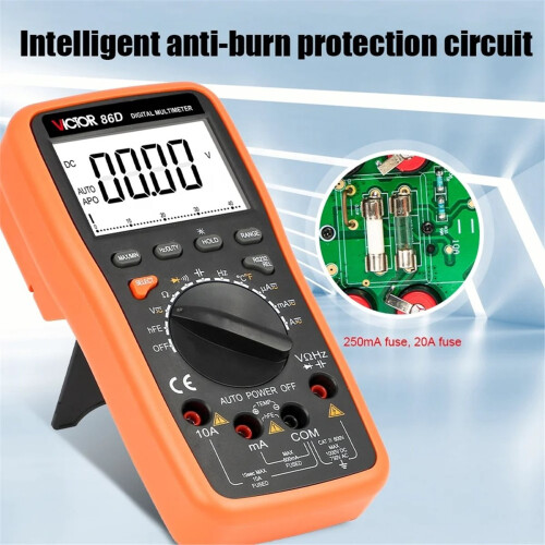 86D 5999 Counts High Accuracy Auto Range True RMS Pocket Digital Multimeter with USB Interface 2