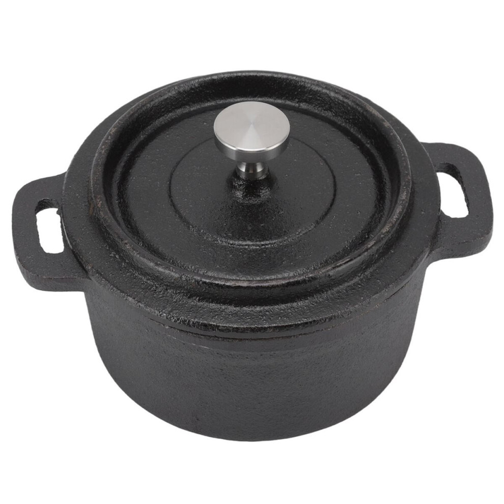 Cast Iron Pot Dutch Oven With Lid Double Layer Traditional Thick Pot With Handle For Slow Cooking Kitchen Diameter 10Cm 4854138097663
