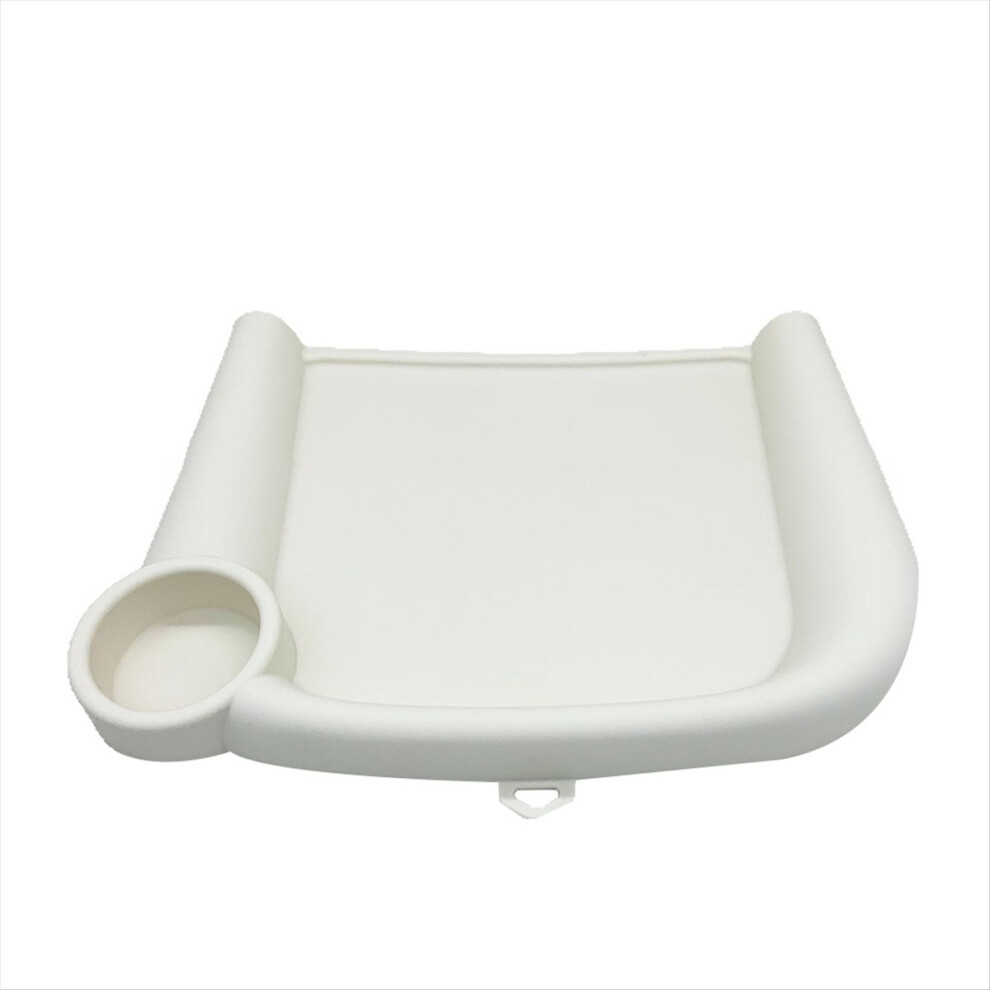 Baby Dining Tray for Fast Table Chair Silicone Baby Feeding Tray for Clip-on Fast Table Chair Dishwasher White