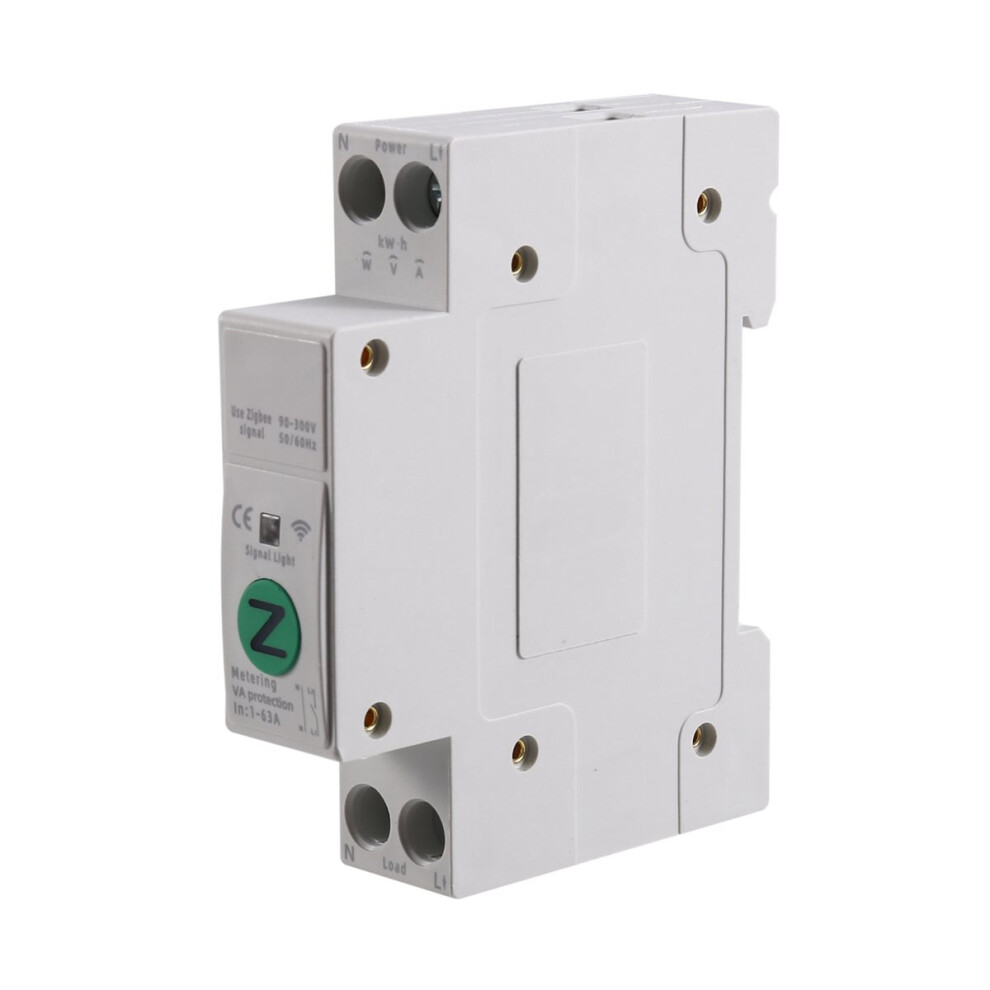 Tuya Zigbee Smart Switch Energy Meter 63A 1P+N Kwh Metering Monitoring Circuit Breaker Timer Relay Overload Protection 4854138004586