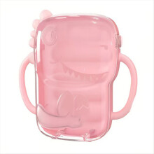 Squeeze Proof Food Pouch Holder for Toddlers,Spill-Proof Baby Pouch Holder with Handles,Fits Most Food Pouches Pink