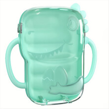 Squeeze Proof Food Pouch Holder for Toddlers,Spill-Proof Baby Pouch Holder with Handles,Fits Most Food Pouches Green