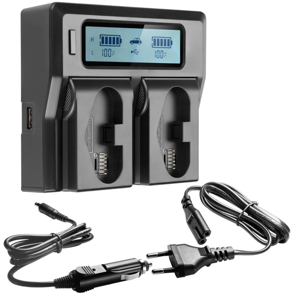 For Lp-E19 Lp -E19 Dual Battery Charger With Usb Port For Lp E19 Lp-E4n Lp-E4 Camera Battery Parts Eu Plug 4854138083543