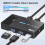 USB3.0 Switch 2 in 4 Out KVM Switch Laptop Host Sharing USB3.0 to Type-C Device Shared Mouse Keyboard and Printer 4