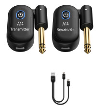2.4GHz Wireless Guitar System A14 USB Electric Transceiver Receiver 90-Degree Rotatable for Guitar Violins