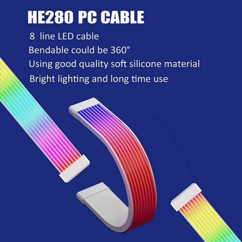 ARGB Power Extension Cable 3Pin RGB LED Light Strip Bar for PC Case 1