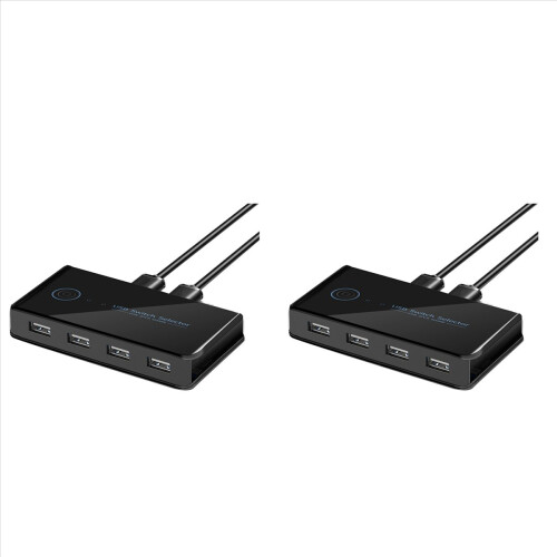 USB KVM Switch for Laptop PC Keyboard Mouse Printer USB 2.0