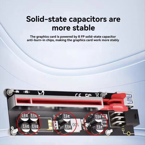 PCI-E Riser Graphics Card Adapter for Desktop Computer 2