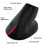 2.4 Ghz Vertical Ergonomic Optical 5D 2400DPI Gaming Mouse Black 3
