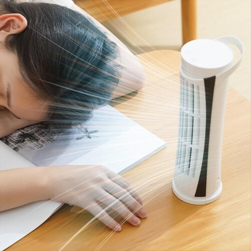 Bedroom Desk Mini Tower Fan Table Cooling Fan White 1