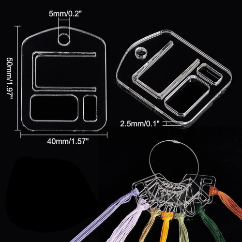 30pcs Acrylic Embroidery Floss Drop,Clear - Thread Bobbins 1