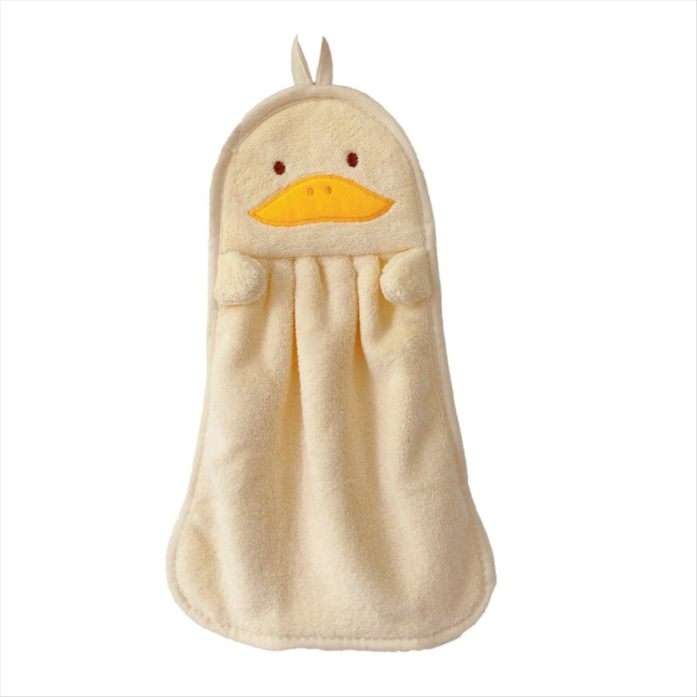 Hand Towel Hanging Absorbent Baby Hand Towel, Yellow