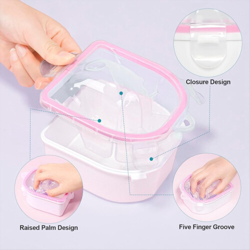 4 Pcs Soak Off Bowl Manicure Bowl, Double Layer Soaking Bowl 1