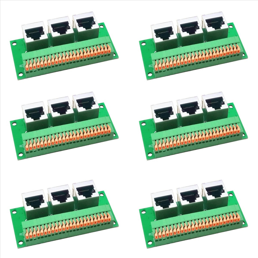 Rj45 Female Breakout Board,Solderless Rj45 To 8Pin Spring Terminal 4851834935312
