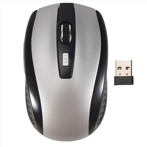 2.4G USB Receiver Wireless Optical Mouse Mice For PC Laptop,Silver 2