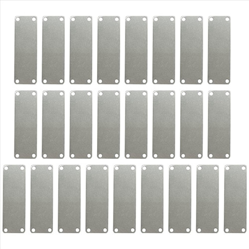 25 Pack Engraving Blank Tags Rectangle Stamping with 4 Holes 1Inx3In 1