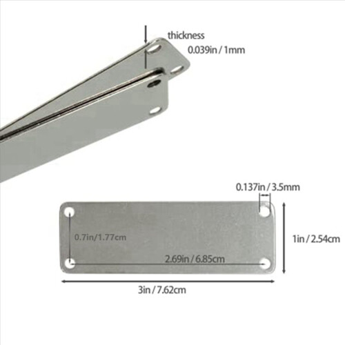 25 Pack Engraving Blank Tags Rectangle Stamping with 4 Holes 1Inx3In 2