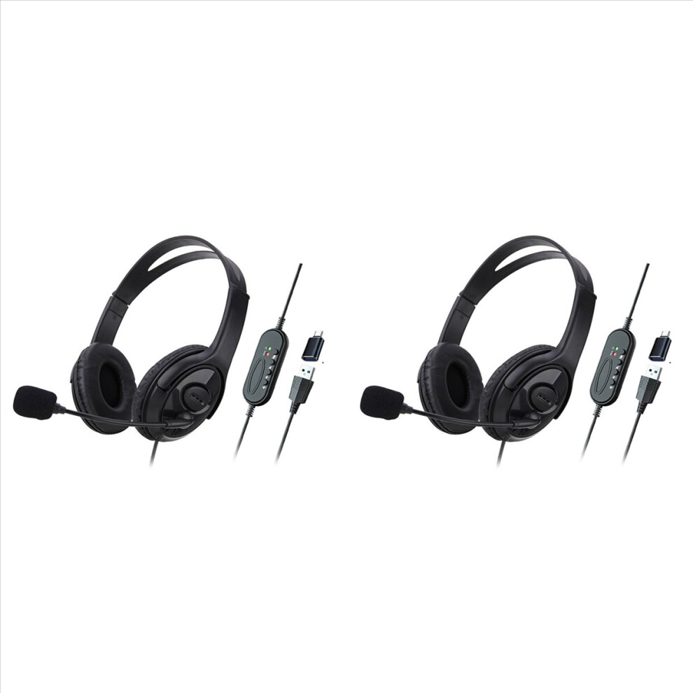 Wired Usb Headset Computer Teaching Telephone Headset 4851834941085