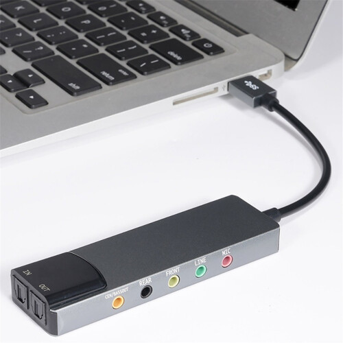 Audio Converter Adapter for Notebook Aluminium Sound Card 1