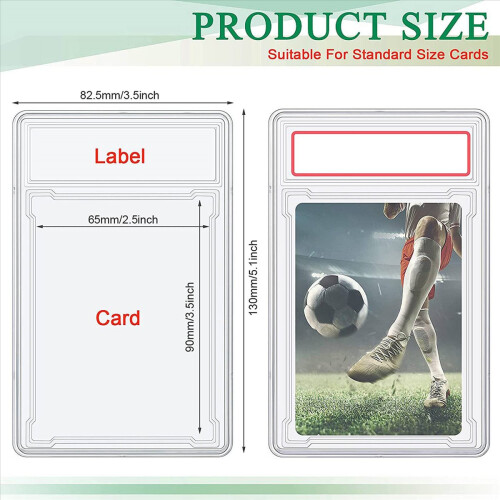 10 Pcs Trading Cards Protector Case Acrylic Clear Graded Card Holders 1