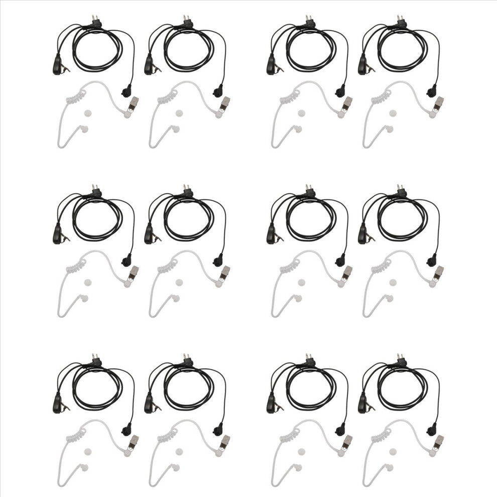 2Pack Style 2Pin Covert Acoustic Tube Earpiece Ptt Headset 4851834940958
