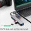 8 in 2 USB +Type C HUB Docking Station with 3.5mm Audio Jack Adapter 4