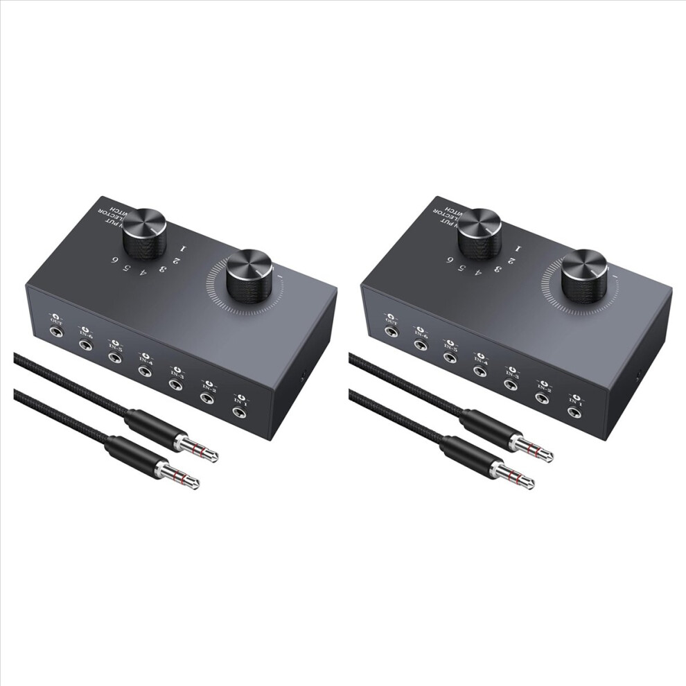 6 Ports 3.5Mm Audio Switch Bidirectional 3.5Mm Audio Switcher 4851834947681