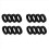 8Pcs Suitcases Wheel Covers,Silicone for Most 8 Spinner Wheels black 1