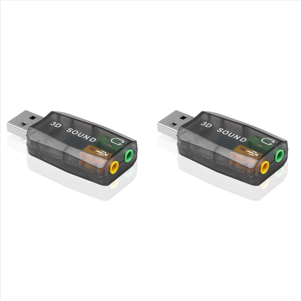 External Usb Sound Card 3D Audio Headset Microphone Adapter Light 4851834937910