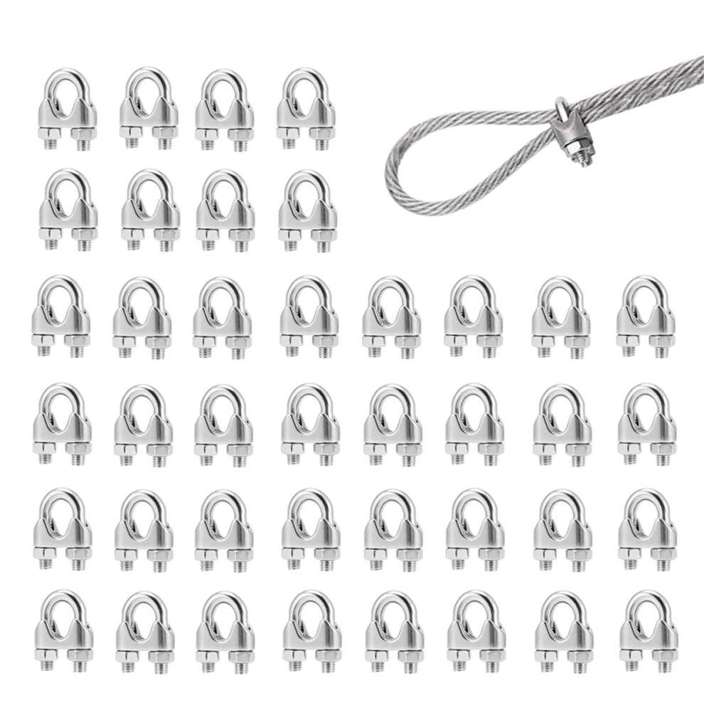 40-Pack 4Mm Wire Rope Clamps 4851834951626