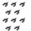 10pcs 3.5mm Headphone Jack Audio Splitter U Type Adapter Black 1