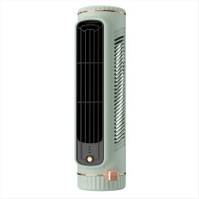 Bladeless Tower Fan Desktop Air Cooler, Silent Office Fan, Green