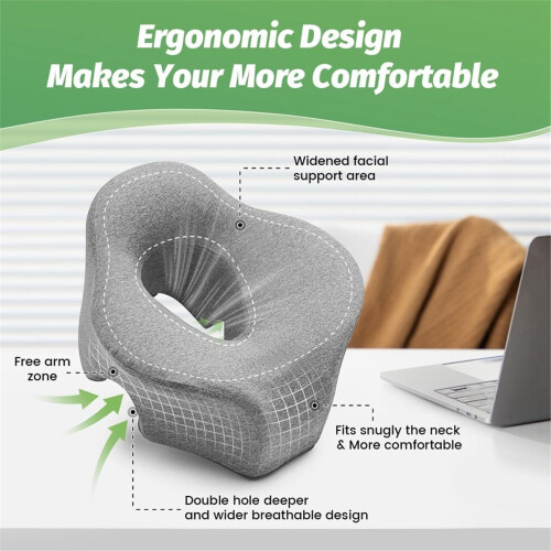 Face Down Pillow Massage Headrest for Bed 2