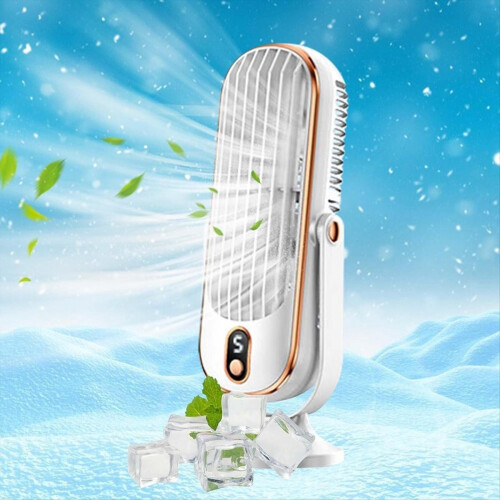 720 Flippable Bladeless Tower Fan, Oscillating Silent Fan White 2