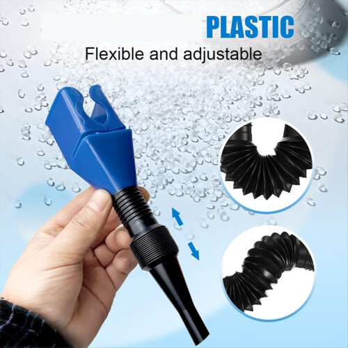 8PCS Motorcycle Accessories Wide Mouth Funnels Flexible Draining Tool 1