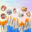 60 Empty Paint Can Strips 3Ml with 30 Paint Brush Set, for Painting 6