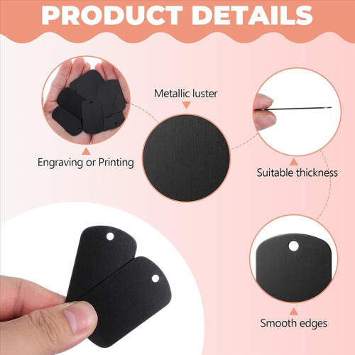 Aluminum Stamping Blanks Engraving Blank Tags 25 Pack 2