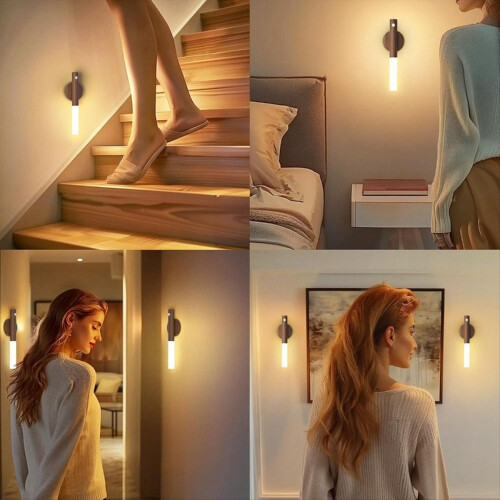 Motion Sensor Night Lights Rechargeable Magnetic Wall Lights 3pcs 2