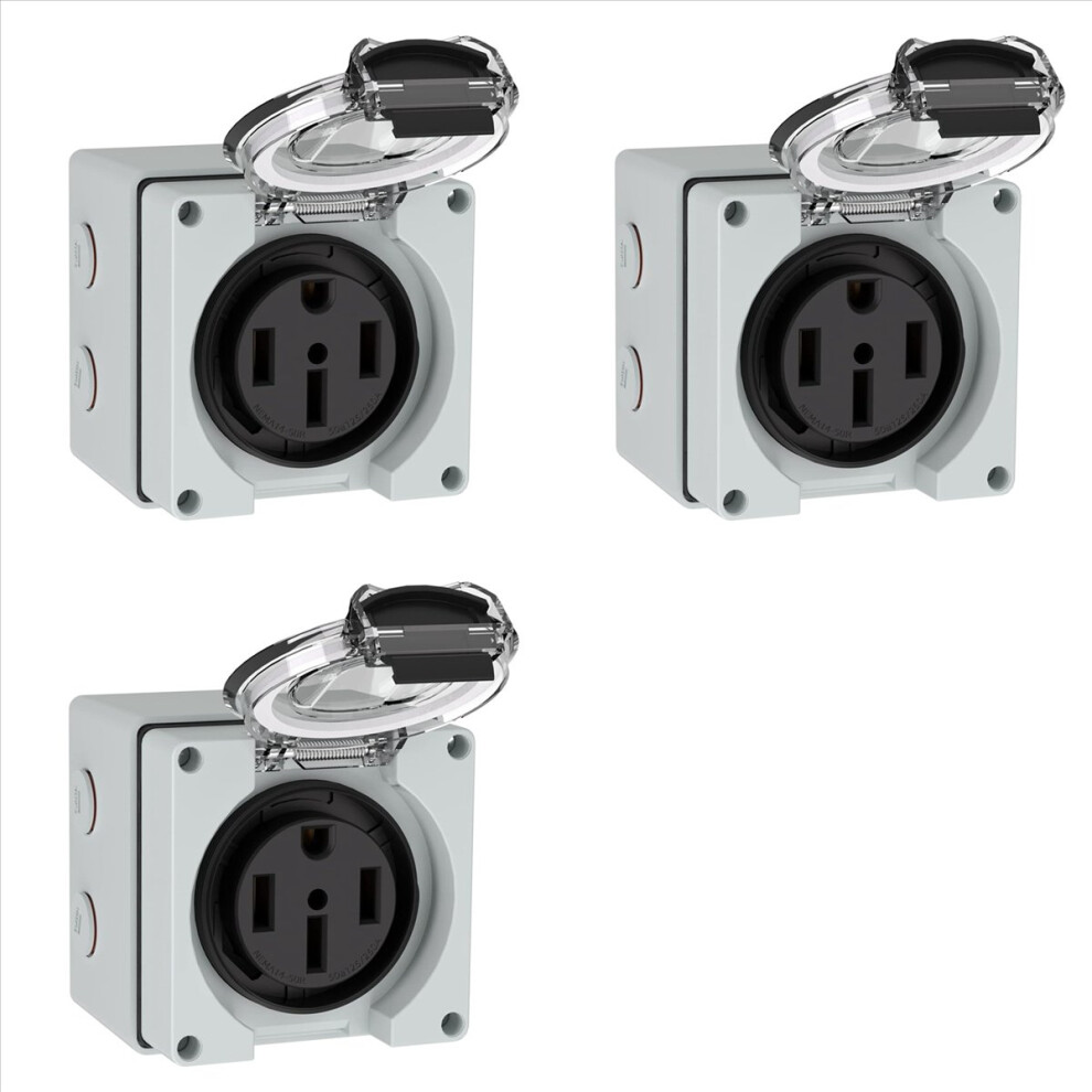 50Amp Power Outlet Box,125/250Volt Nema 14-50R Receptacle 4852609182092
