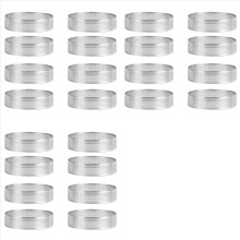 8Pcs Cake Mousse Ring Round Double Rolled Tart Ring Metal Mold 8cm