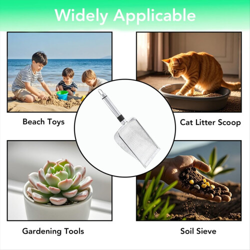 4PCS Soil Sifter for Gardening,Compost Sifter with Handle 2