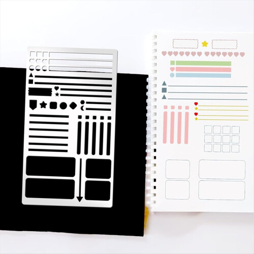 4 Pcs Metal Planner Stencil Journal Engraving Small Letter Stencils 1
