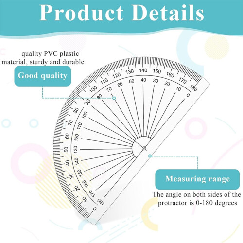 100 Pack Plastic Protractors 1