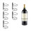 6 Pack Wall Mounted Wine Rack, for Wine Storage Wall Wine Theme Decor 6
