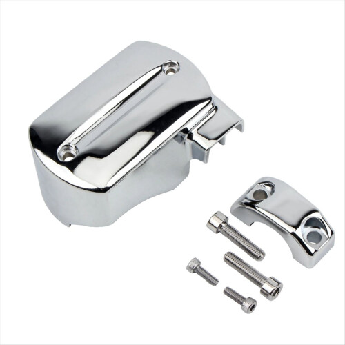 Motorcycle Front Brake Master Cylinder Reservoir Cover Silver 1