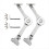 Heavy Duty Hinge Lid Support Hinge for Cabinet Kitchen Wardrobe 2 PCS 1