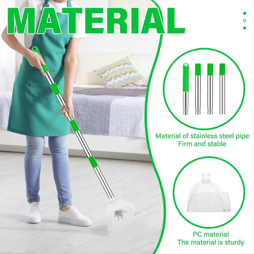 Long Handle Spider Grabber Bug Catcher Net Cover 1
