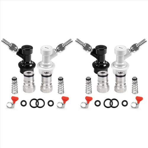 Ball Lock Keg Post Quick Disconnect Set, Corny Keg Connectors