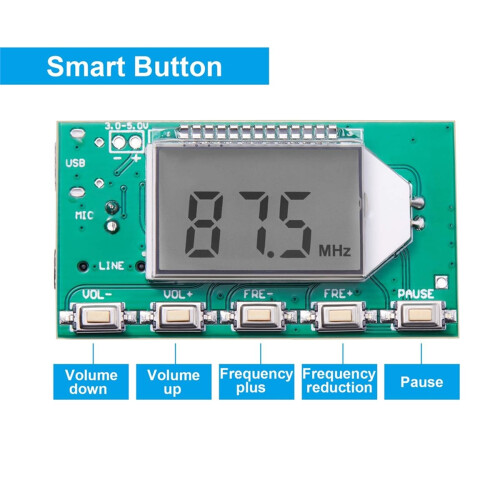 Digital FM Transmitter Module Stereo Wireless Microphone Board 2